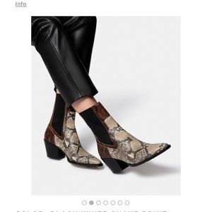 DOLCE VITA SABERN BOOTIES IN SNAKE PRINT LEATHER